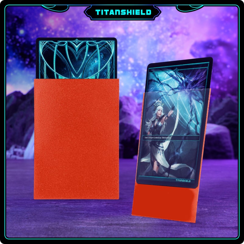 TitanShield Premium Card Sleeves | Compatible with Pokemon, One Piece, Lorcana, Flesh & Blood, & Magic The Gathering MTG | (150 Sleeves - Standard) (1, Red, Standard | 66x91mm) - Image 2